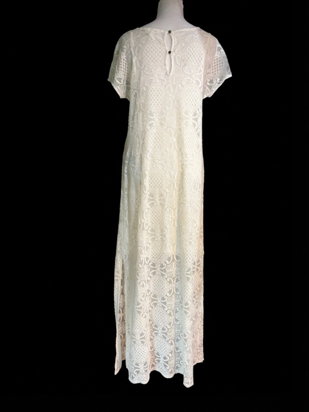 Anthropologie Lilka Bellflower Lace Maxi Dress. It is a bohemian-style small - Picture 4 of 16